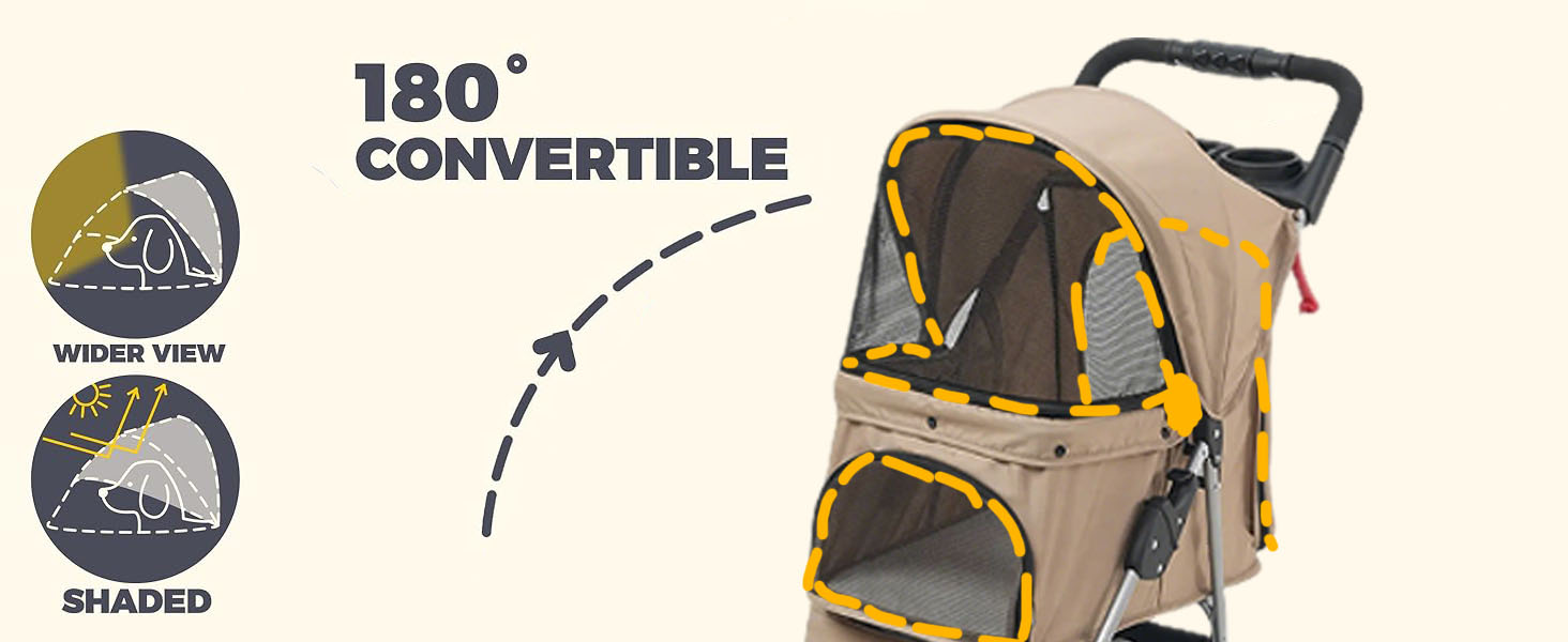 Three-wheeled Pet Cart