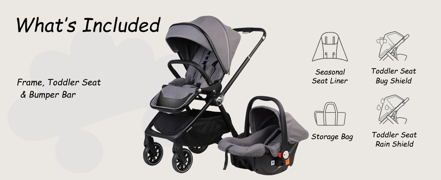 Carseat Big Wheel Stroller