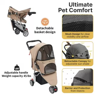 Three-wheeled Pet Cart