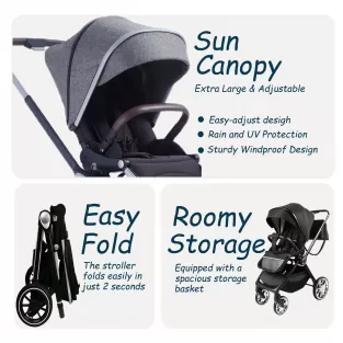 Aluminum Reversible Stroller