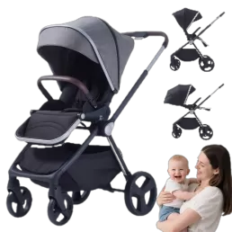 Trusted by 10,000+ parents! The Aluminum Reversible Stroller combines a lightweight aluminum frame with a reversible seat, offering 3-position handlebar adjustment and shock-absorbing EVA wheels. 