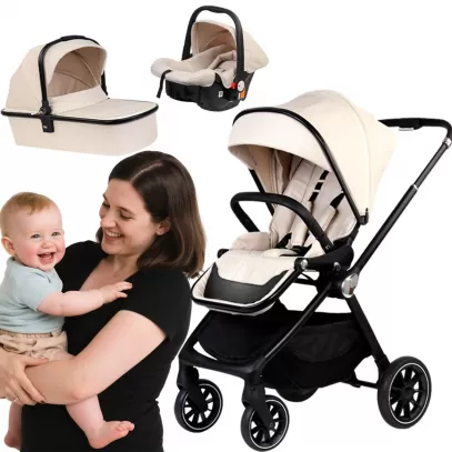 Luxury Stroller with Leather Handles