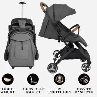 Leather Handle Luxury Stroller