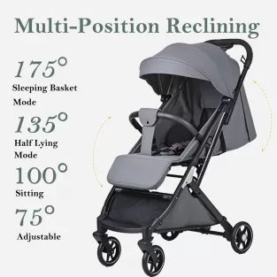 Leather Handle Luxury Stroller